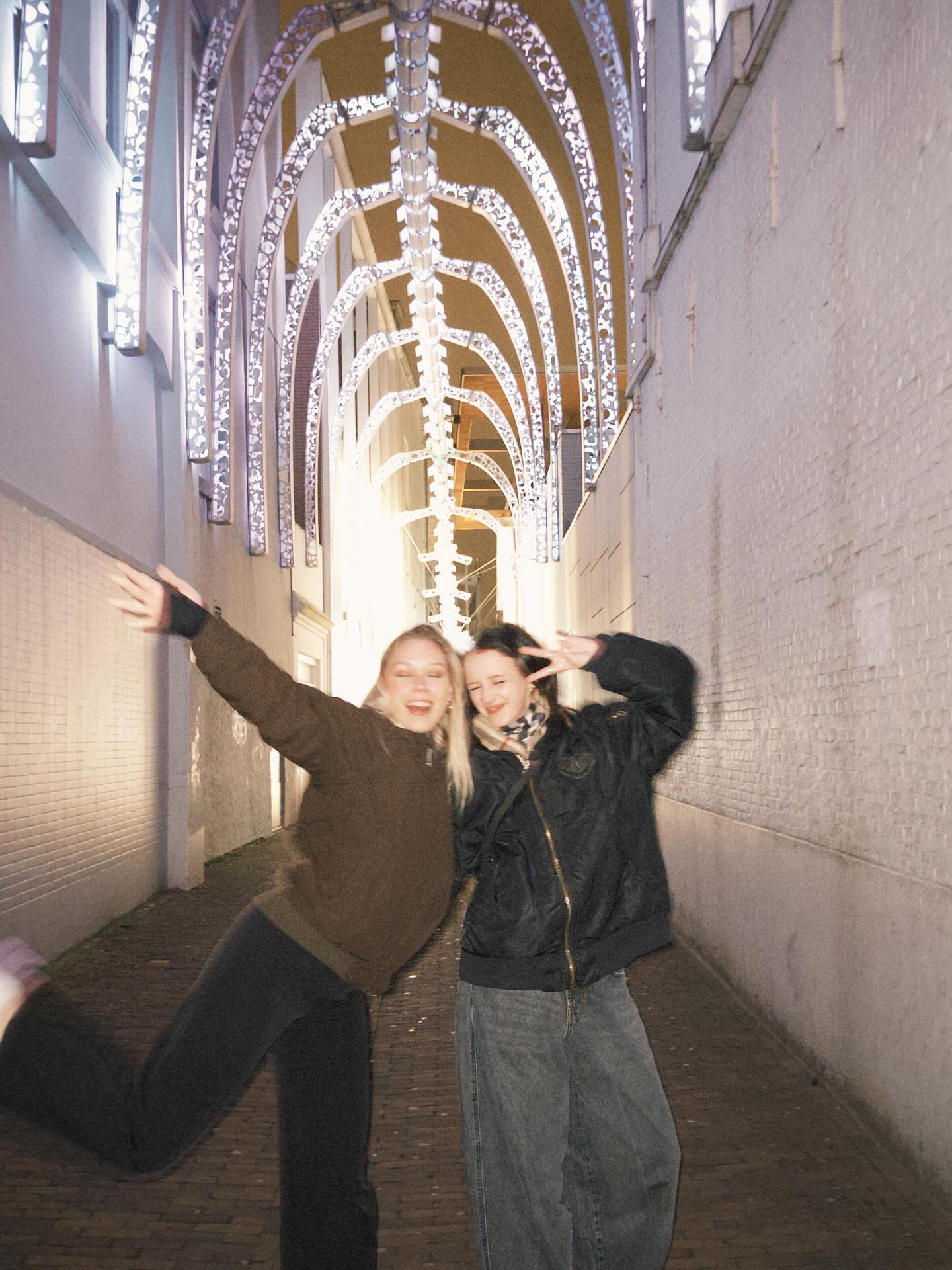 Two girls having fun