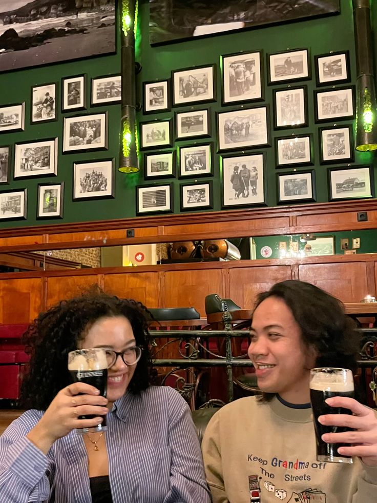 Friends enjoying a pint